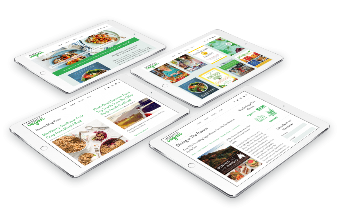 BenBella Vegan responsive website on tablet